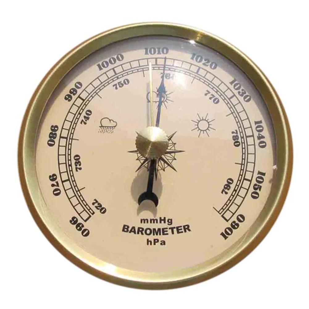 Portable Thermometer Hygrometer Barometer Weather Station Metal Wall Hanging Thermometer 