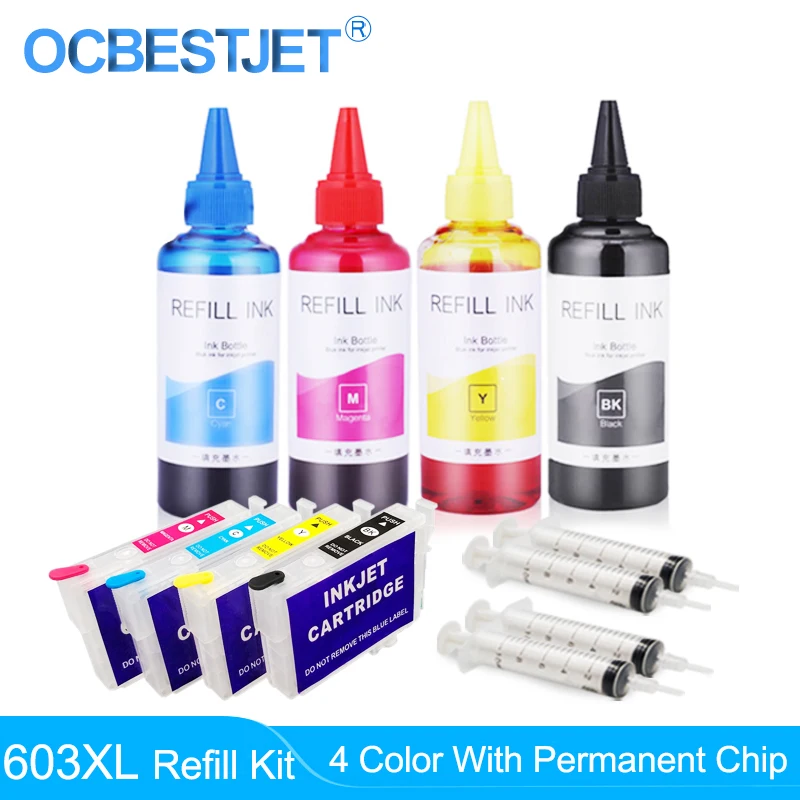 Refill Ink Kit For 603xl T03a1 T603xl For Epson Xp2100 Xp2105 Xp3100 Xp3105 Xp4100 Xp4105