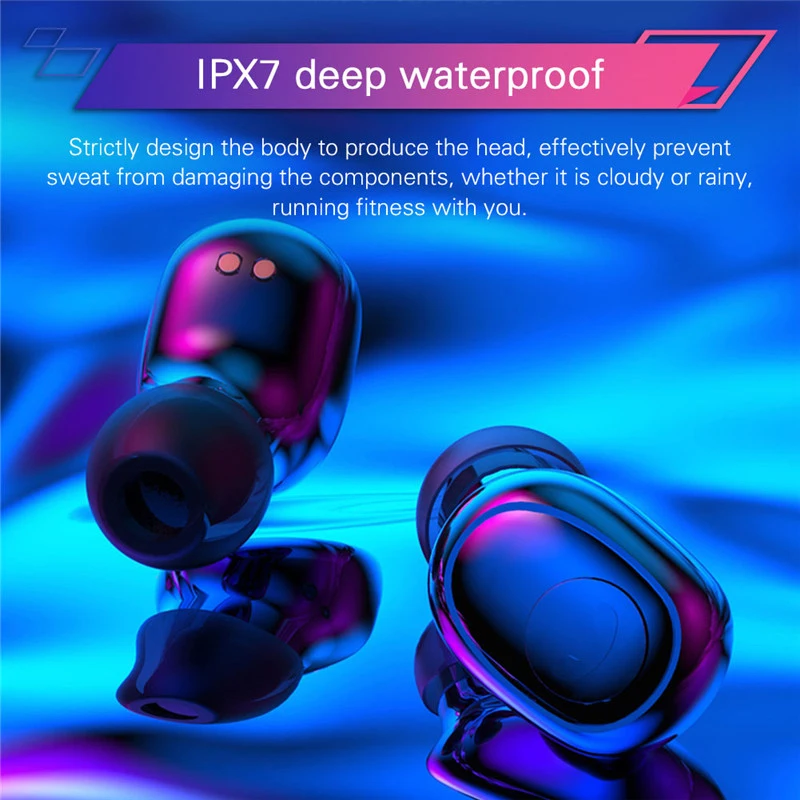 New Bluetooth Earphone 8D Stereo Wireless Earbuds Mini Wireless Earphone Headset with 2200mAh Power Bank Earphone Headphone