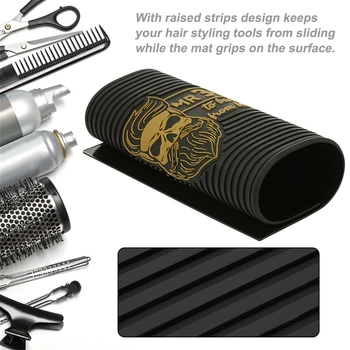 

Hairdressing Anti-skid Silicone Mat Heat-Resistant Pad for Hair Straightener Curling Iron Tools Barber Useful Mat