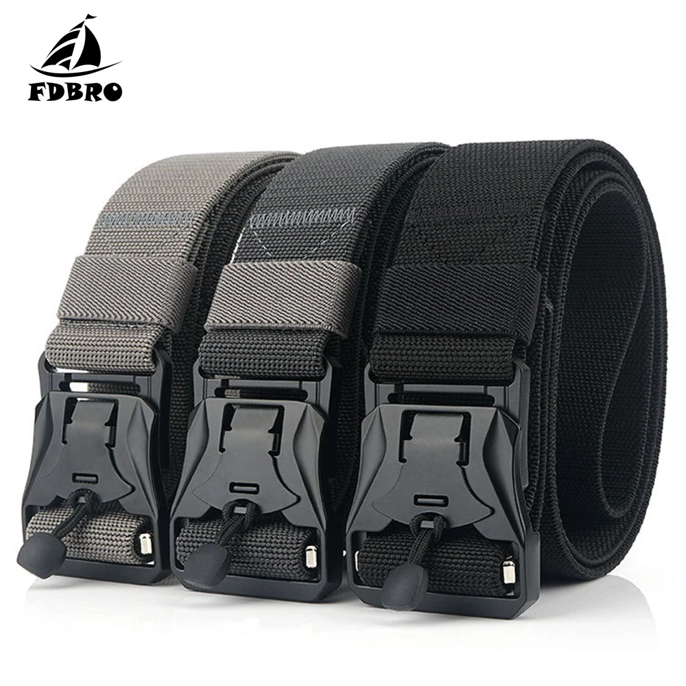 Ceinture Tactique Militaire En Nylon Tissé - Unisexe, Taille Unique (~125cm) - Multicolore, Style Outdoor