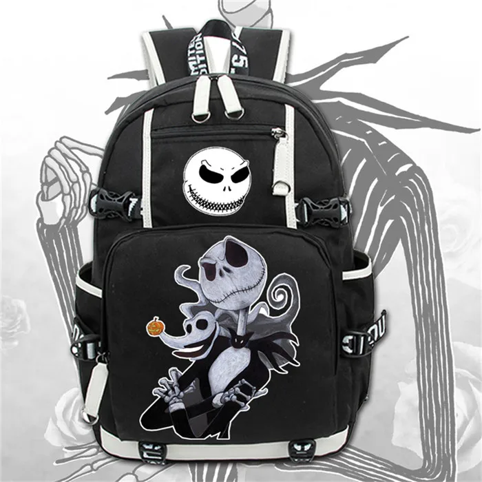 Style 1 Аниме Кошмар Джек Рюкзак Сумки для книг USB порт сумки ноутбук школьные путешествия девочек рюкзак для мальчиков подарок - Цвет: Style 1