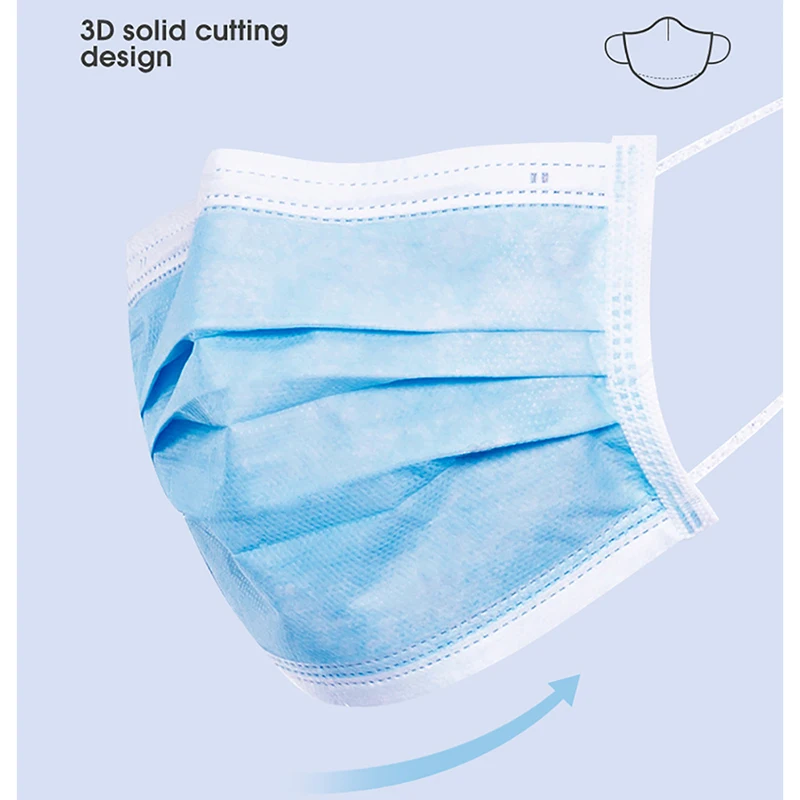 

Disposable Masks 30PCS Mouth PM2.5 Mask 3-Layers Dustproof Face Mask FFP2 N95 Nonwoven Elastic Earloop Salon Mouth Face Masks