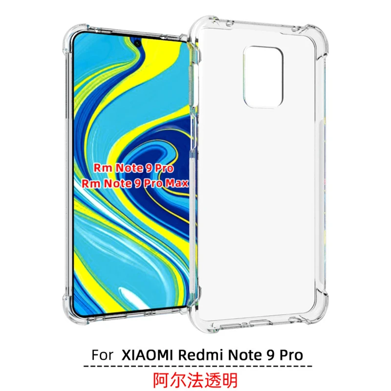 USTIYA Case For Redmi Note 9S Funda note 9 pro Transparent TPU Coque Slim Clear Soft Phone cover Xiaomi Pro Max case |