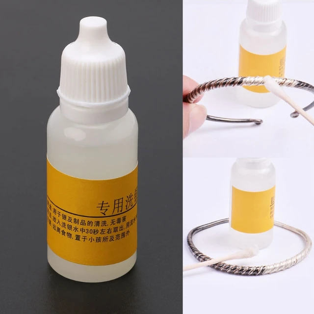 15 ml Jewelry Cleaning Kit Polishing Cloth Liquid Anti-Tarnish