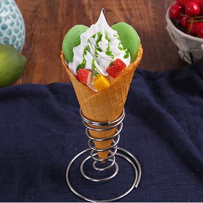 

ice cream window display food model fake snack ice cream waffle cone sample mould simulation puff cone mold decoration props