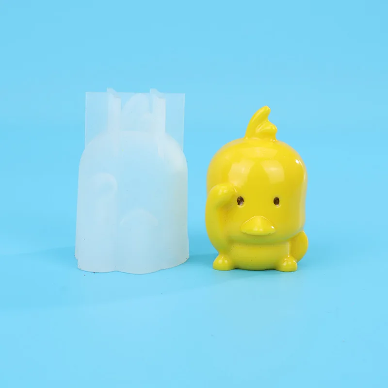 Yellow Duck Diy handmade silicone mold crystal mold 3D duck Aromatherapy gypsum silicone Mould - Цвет: B