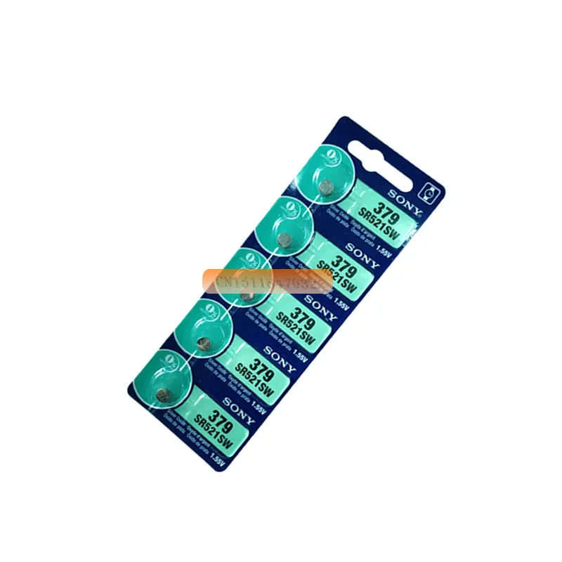 10 шт. Sony 100% оригинальный 379 SR521SW D379 SR63 V379 AG0 батарейный блок для часов Сделано в