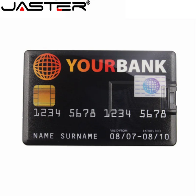 Водонепроницаемый супертонкий флэш накопитель JASTER для кредитной карты USB на 32 ГБ