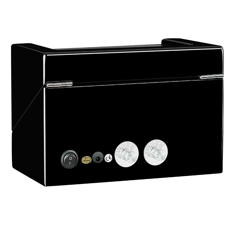 JQUEEN Wooden Watch Winder with Quiet Motors 2+0 Storage High Quality