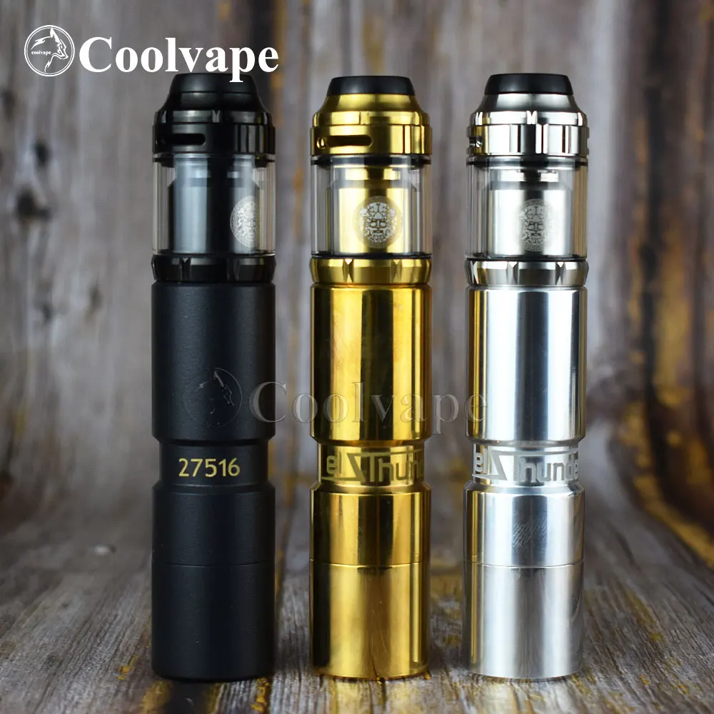 

elthunder mechanical mod Zeus RTA x deck rta 18650 battery 25mm vape brass Mechanical Mod