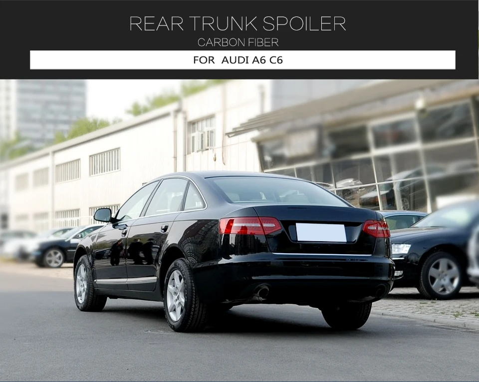 Для Audi A6 C6/A6 C7 задний спойлер багажника крыло 2008- высокое качество углеродное волокно Задняя накладка на Багажник крыло спойлер