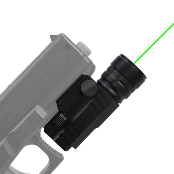 

Tactical Green Laser Sight Fit 20 mm Rail Mount Pistol Handgun Gun Laser Hunting Accessories