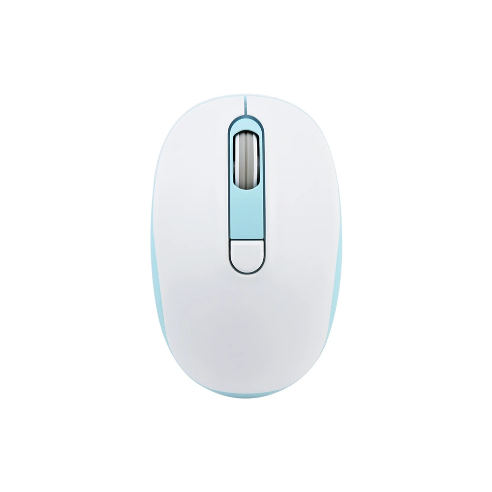 CHYI Беспроводная мини-мышь 2,4 ГГц эргономичная Arc Usb компьютерная мышь 3d оптическая портативная офисная 1600 dpi PC игровая мышь для ноутбука - Цвет: White Blue