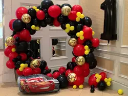 203 шт. черный, красный желтый латекс воздушные шары-гирлянды комплект Арка с воздушными шарами празднование Дня рождения Свадебная