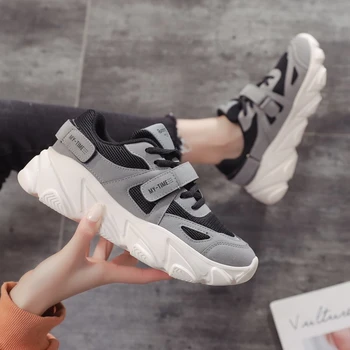 

2020 Fashion Sneakers For Women Platform Chunky Casual Shoes Tenis Female Brand Woman Hook Loop Vulcanized Shoes Comfortable 5cm