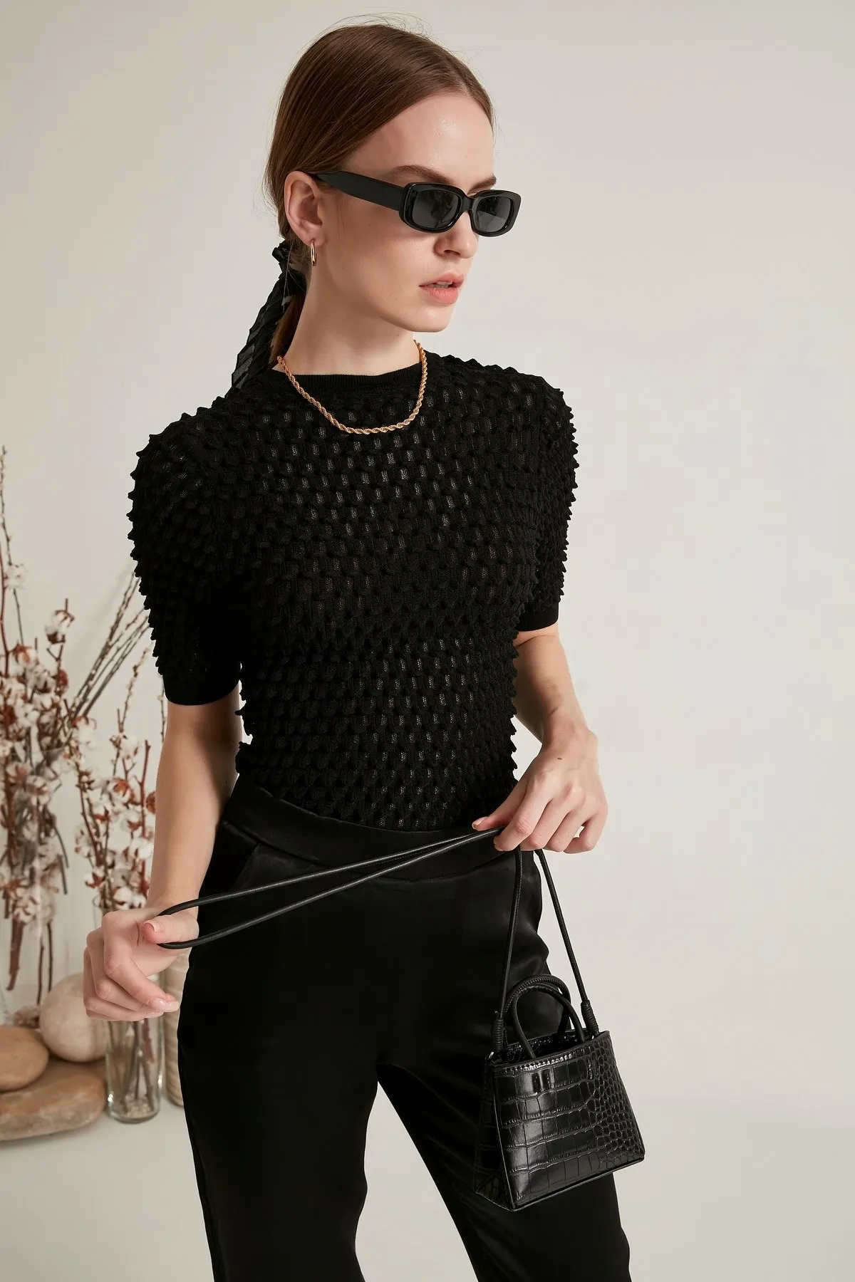 

Bubble Detailed Knitwear Sweater
