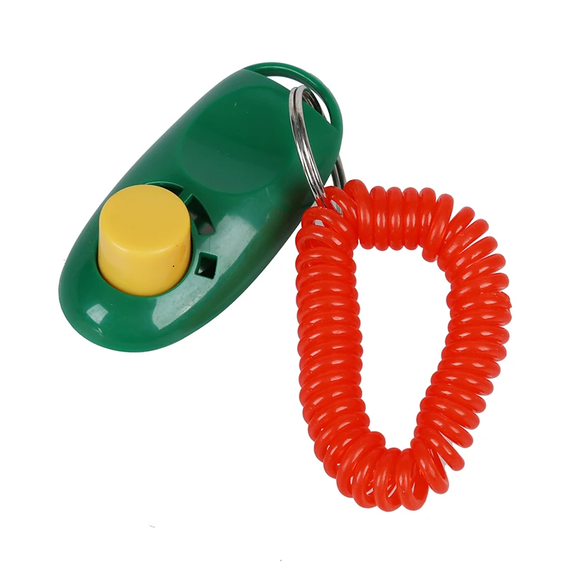 Training Clicker i click clickers with wrist band strap- RED& GREEN, for Clicker Training- 2 pack