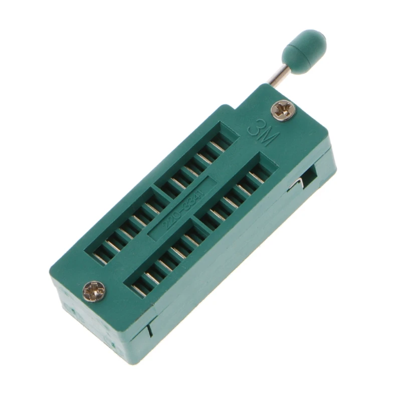 

16 20 24 28 40 P Pin 2.54MM Green DIP Test Universal ZIF IC Socket Welding Type
