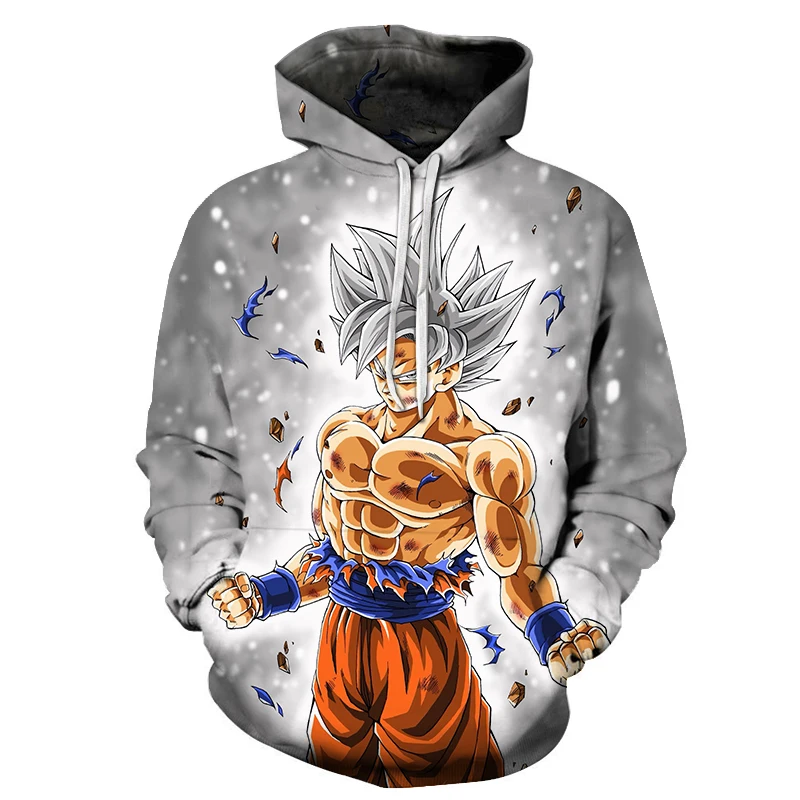 

2020 New Fashion Sports Hoodie Anime Dragon Ball Z Kid Goku and Master Roshi 3D Printing Men's Women's Hooded Collar Pullover