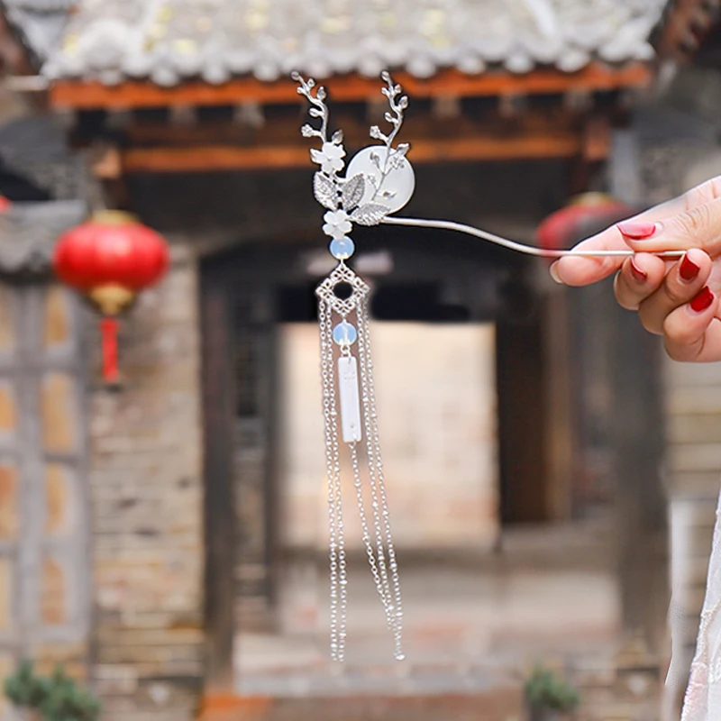 Головной убор Xianqi Hanfu, Шпилька Wangyue, украшение для волос в старинном стиле, женские Аксессуары в комплекте, шпилька для волос с кисточками, ancien