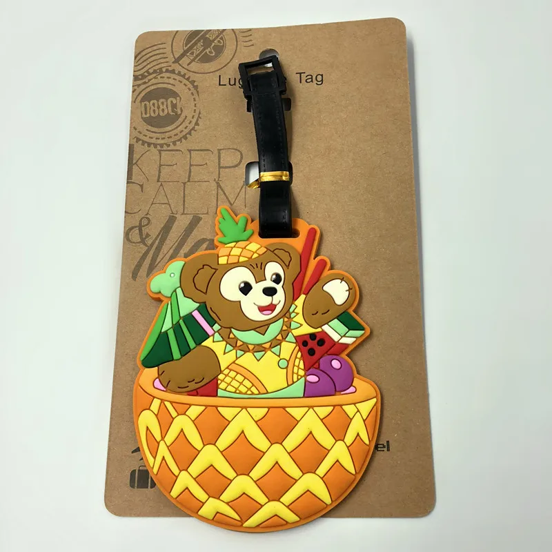 Travel Accessories Duffy stellar Sherry may Baggage Tags Luggage Tag Cartoon Silica Gel Suitcase ID Addres Holder Portable Label - Цвет: 4