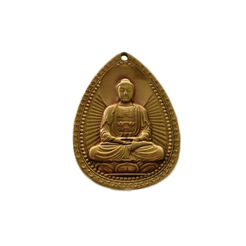

LAOJUNLU Imitation Antique Bronze Buddha Bronze Medal 12 Chinese Zodiac Eight Patron Saint Brass, Sheep Monkey--Da Riru Buddha