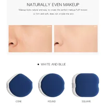 3pcs Water-drop Shape Puff Air Cushion Powder Puff Easy To Use Dry And Wet Dual-use Round Square
