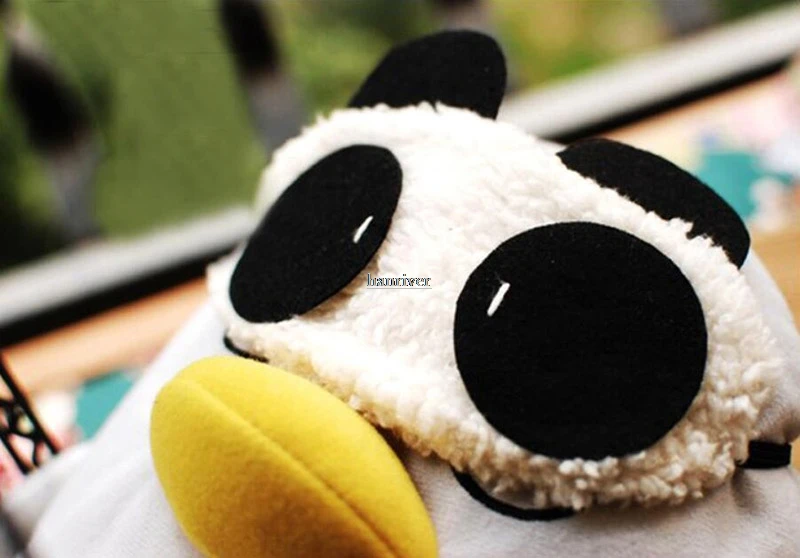 HANRIVER жемчуг бархат мягкий затенение сна патч прекрасная панда глаз застенчивая маска глаза панды горячая распродажа