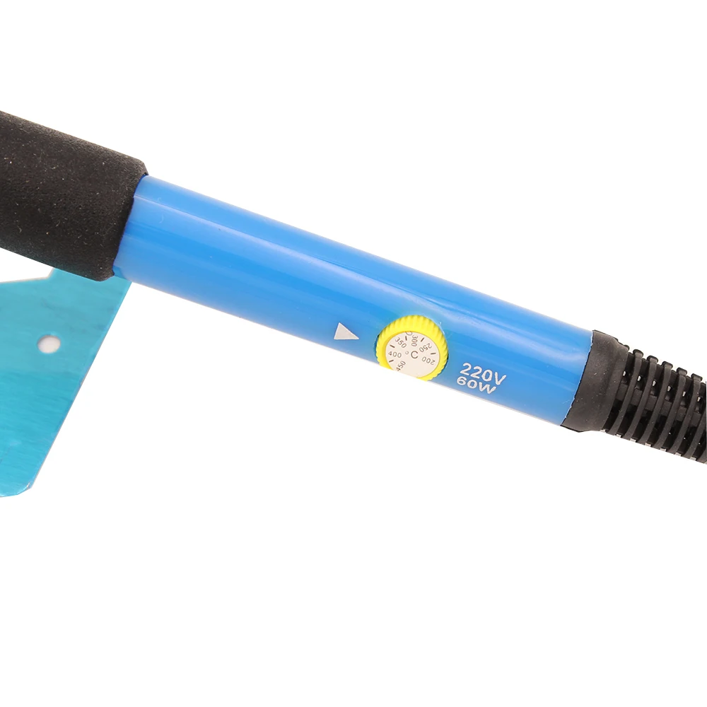 60W Adjustable Temperature Electric Soldering Iron Welding Station Tool Kit 5pcs Solder Iron Tips Wire Stand Heater Sucker