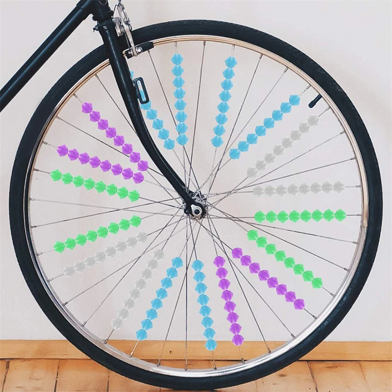 Luminous Bicycle Wheel Spoke Plastic Colorful Wrap Tubes Decor Bicycle Accessories 1 Pack