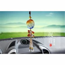 Стеклянная подвеска ручной работы для автомобиля Гуаньинь, символ безопасности, автомобильные высококачественные декоративные изделия
