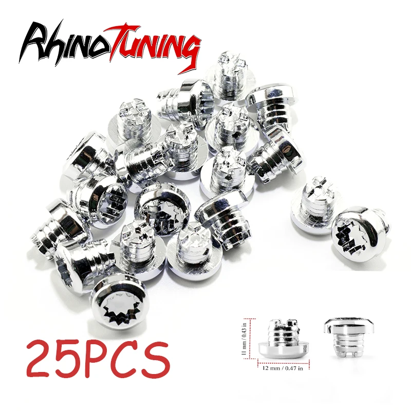 25pcs Flower-Like Wheel  Rivets Nuts Alloy Studs Plastic Cap Lip Screw For Universal Auto Rims Replacement  Bolts Dust-proof