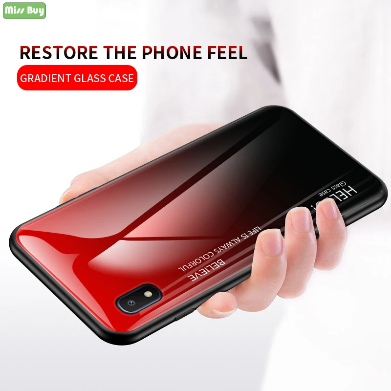 

For Nokia X6 X7 7.1 8.1 4.2 Luxury Colorful Gradient Tempered Glass Case For Nokia 1 3.1 7 PLUS Soft Silicone Edge Cover Case