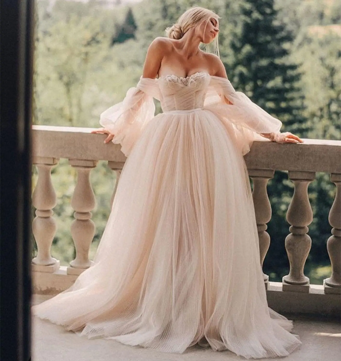 Wedding Dress Ball Gowns Long Puff 