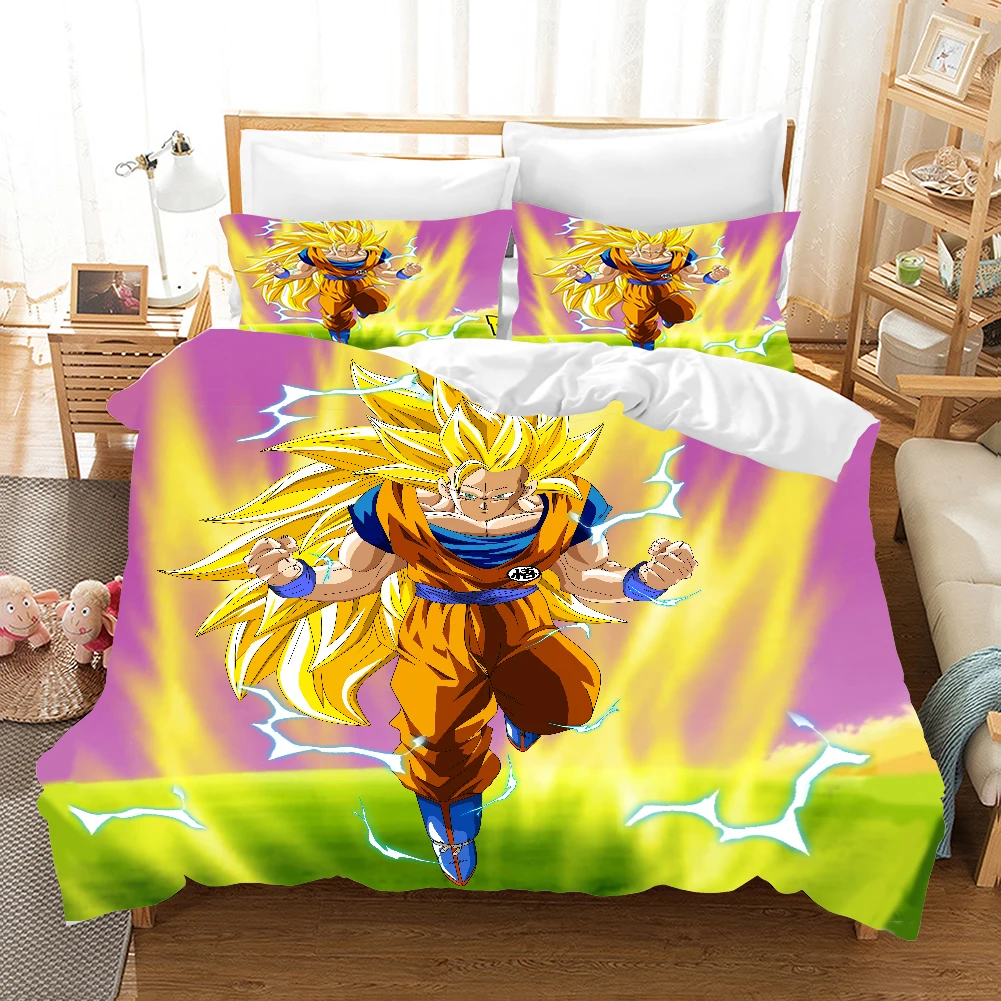 3D аниме Dragon Ball Z постельное белье набор пододеяльников наволочки Супер Saiyan Детская комната Декор одеяло постельный комплект s постельное белье
