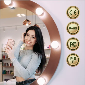 

GIRBAN LED Makeup Espejo Light Bulb12V Hidden Wiring Espejos Bulbs Spin Dressing Tabl Downlight PVC/Plastic Lamp Vanity Table