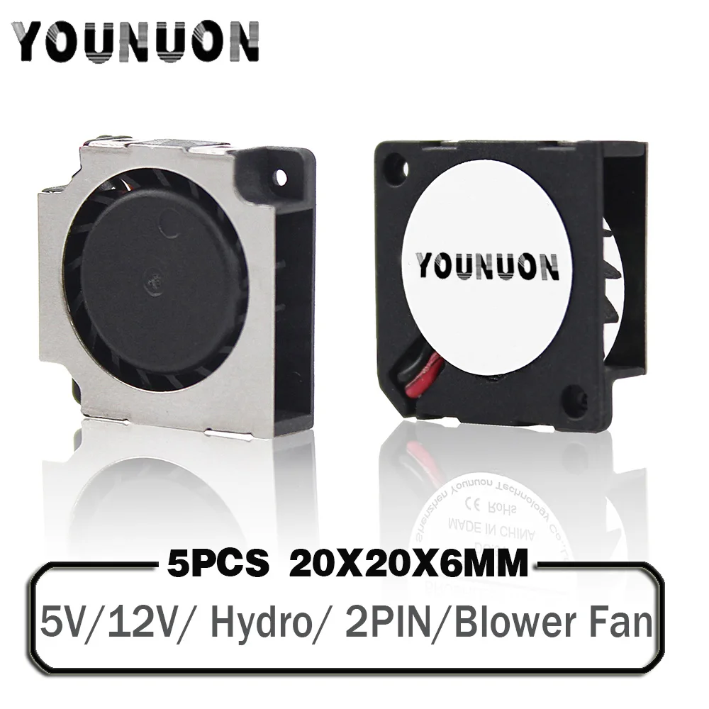 

5PCS 5V 12V 20x20x6MM Turbo Blower Fan 2cm 20mm 2006 Mini Blower Cooling Cooler Fan 2006 Turbo Blower Radiator Fan Hydraulic