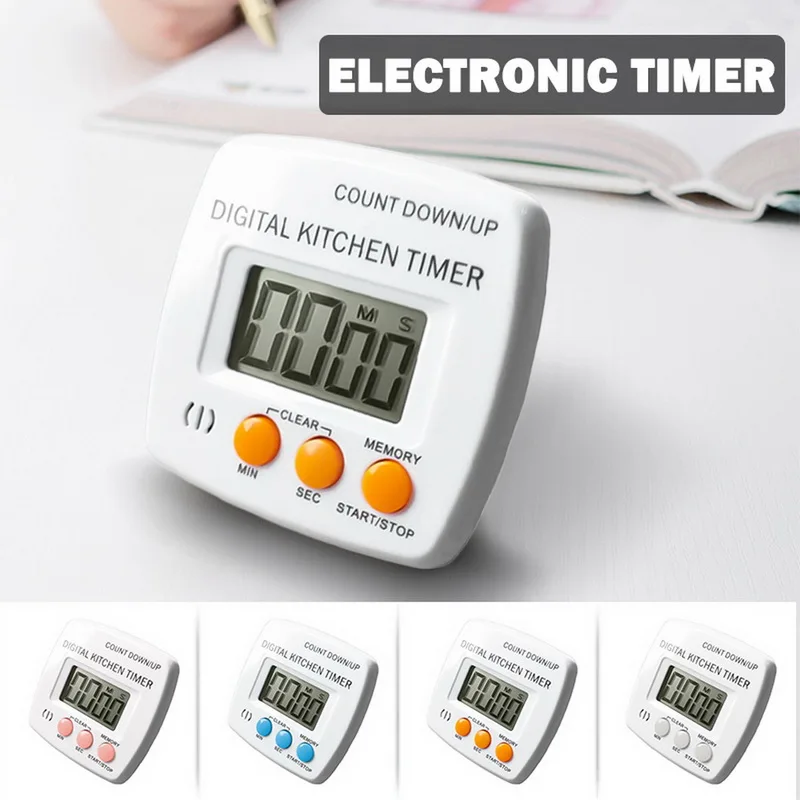 

Digital Kitchen Timer Big Digits Loud Alarm Magnetic Backing Stand With Large LCD Display For Cooking Baking Sports Games