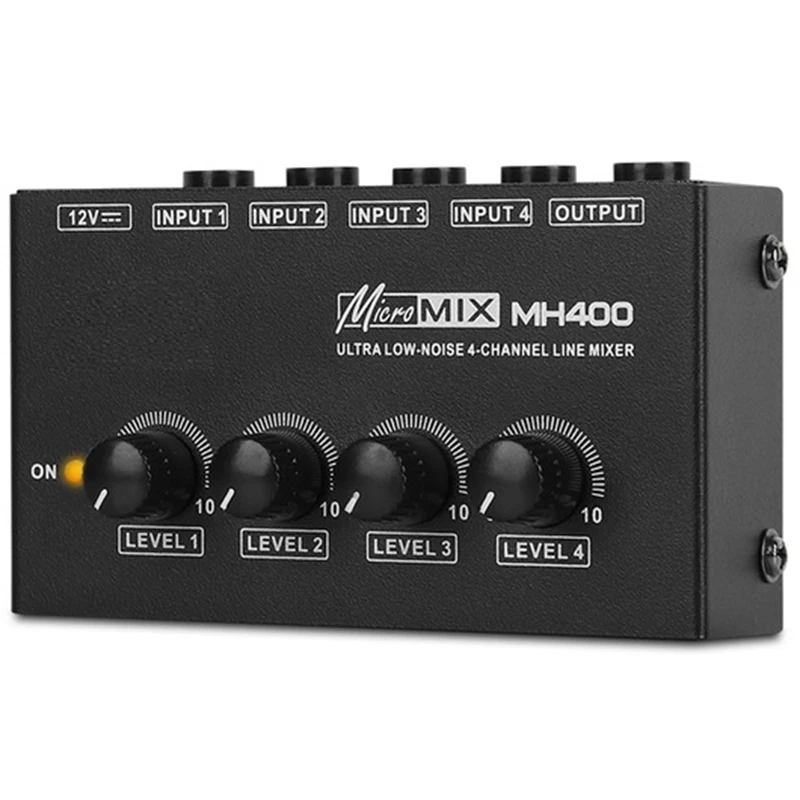 4 Channel Professional Sound Mixer Ultra Low-Noise Audio Amplifier For Keyboards Musical Instruments EU Plug | Электроника