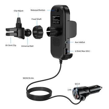 

FM Transmitter Bluetooth Automotive MP3 Player with Fast Charge