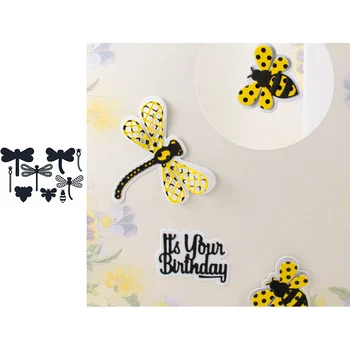 

QWELL Insect Dragonfly Metal Cutting Dies for Scrapbooking and Card Making Paper Embossing Craft New 2019 die cuts