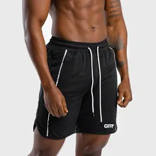 Мужские шорты для фитнеса, бодибилдинга, мужские летние спортивные шорты для тренировок, дышащая сетка, быстросохнущая Спортивная одежда для бега, пляжные повседневные короткие штаны