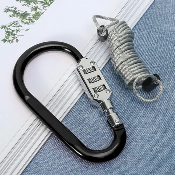 

3 Digit Bicycle Bag Keyless With Wire Zinc Alloy Cycling Password Lock Travel Home Cabinet Anti Theft Suitcase Luggage Door