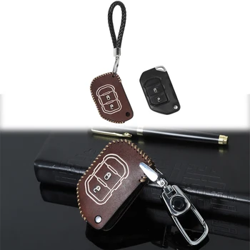 

for Jeep Wrangler JL 2018+ Car Key Holder Leather Cover Retro Style Keychain for Jeep JL Keys Case Protector Accessories 4Pcs