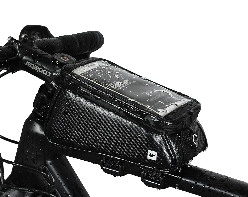 RHINOWALK Bicycle Front Tube Bag Rainproof Touch Screen Cycling Top Front Tube Frame Bags 5.86.0 Phone Case Bike Accessories (7)