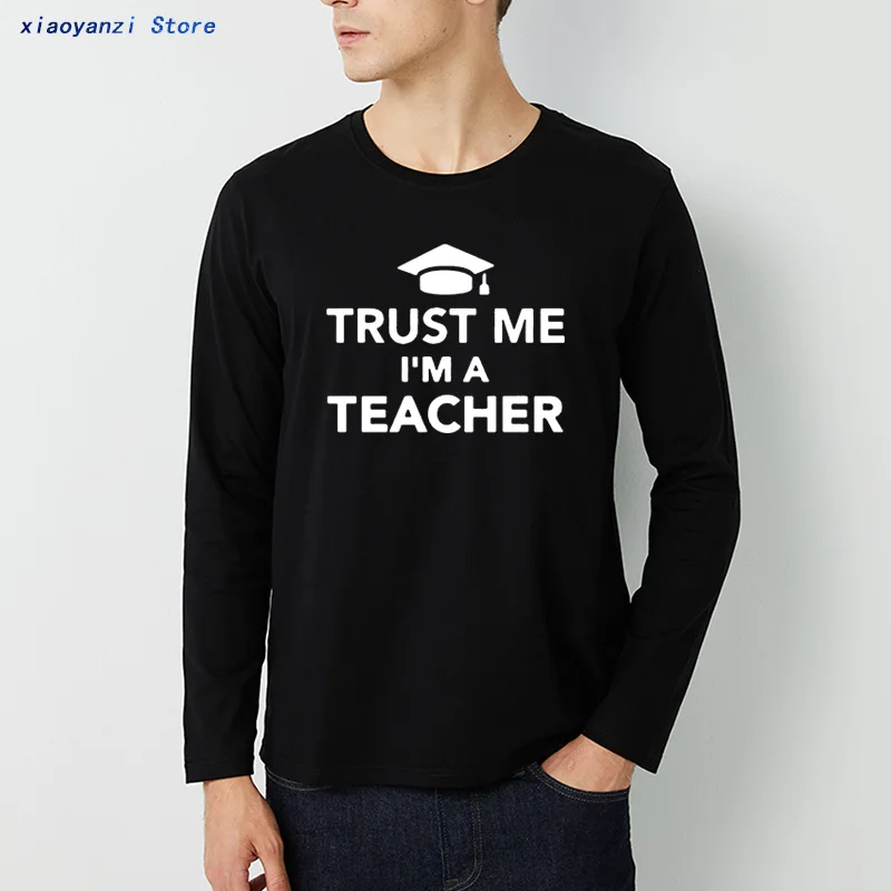 Новая модная хлопчатобумажная футболка с надписью TRUST ME I AM Режим учителя мужская