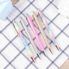 

5pcs Glitter Ballpoint Pens Retractable Press Students Ballpoint Pens for Stationery Office