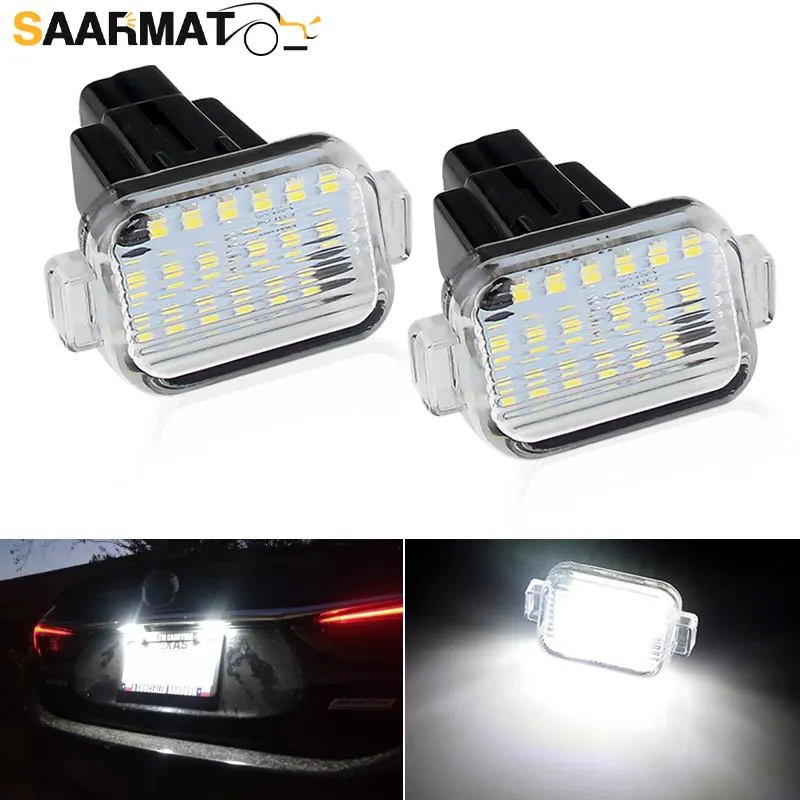 

2Pcs 18SMD Error Free White LED License Plate Light for Mazda A/T(Aka Mazda 6) 2014 2015 2016 2017