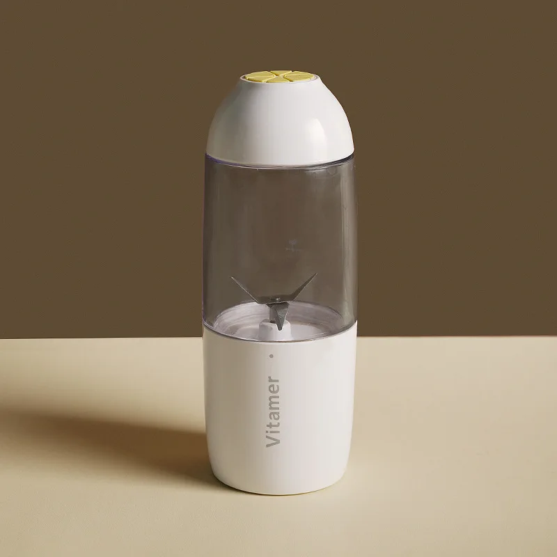 Lemon-White Мини электрическая соковыжималка автоматическая соковыжималка машина USB соковыжималка стакан блендер молочный коктейль соковыжималка кухонная утварь миксер - Color: Lemon-White
